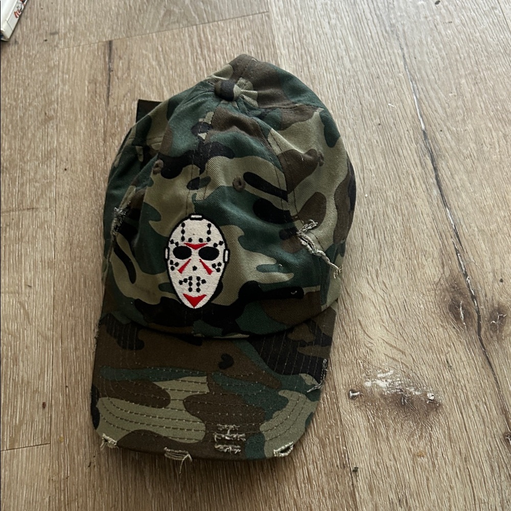 Camouflage Hat with Embroidered Patch